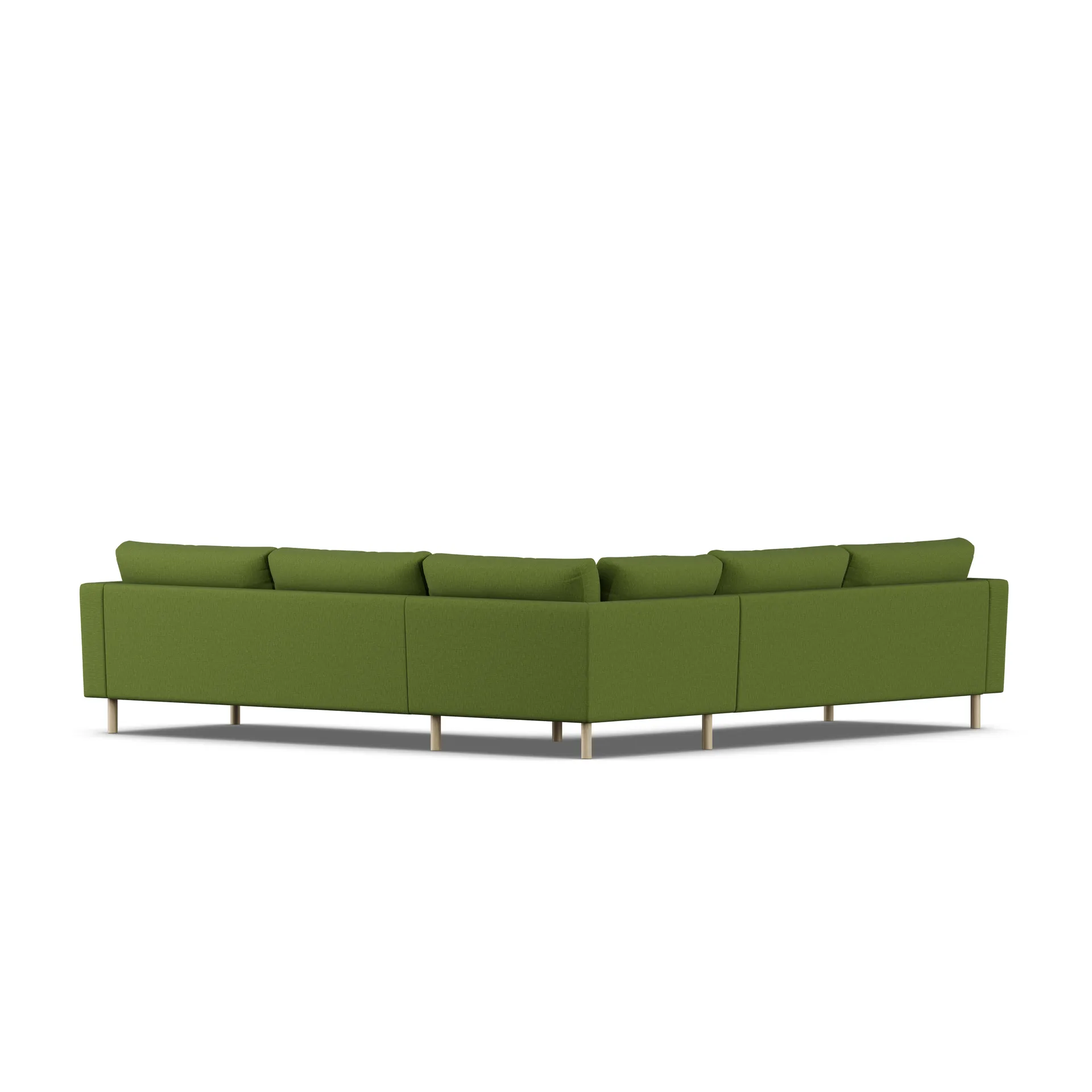 Bredhult sofa, Luiza Green 3975-witgeoliede eiken, hoekbank F 1898