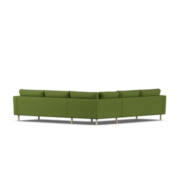 Bredhult sofa - Luiza Green 3975-witgeoliede eiken, hoekbank F - 1898