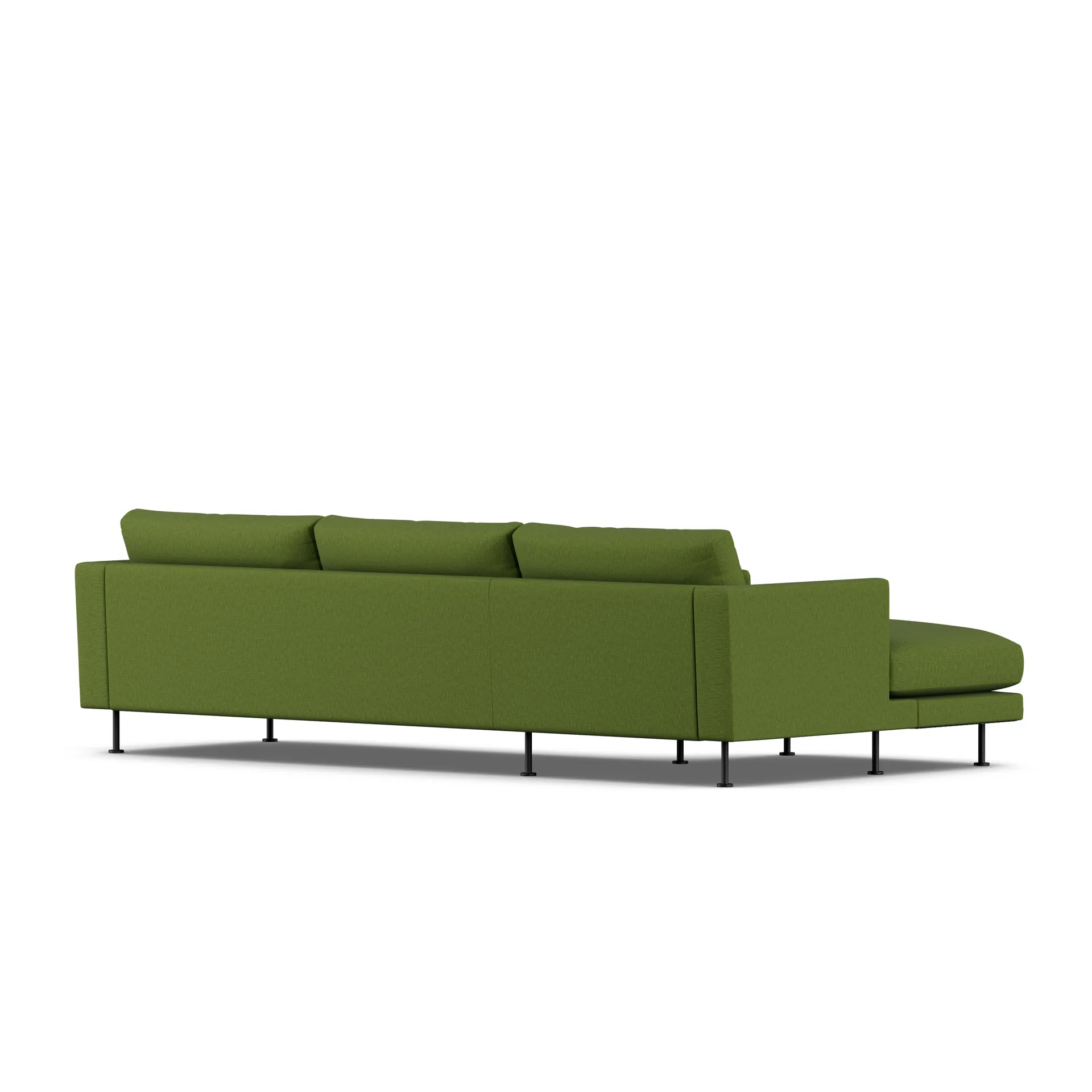 Bredhult sofa, Luiza Green 3975-zwart staal, 2,5-zits C2 1898