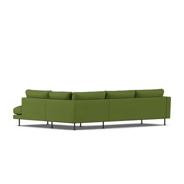 Bredhult sofa - Luiza Green 3975-zwart staal, 3-zits A1 - 1898