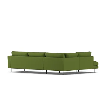 Bredhult sofa - Luiza Green 3975-zwart staal, 3-zits A2 - 1898