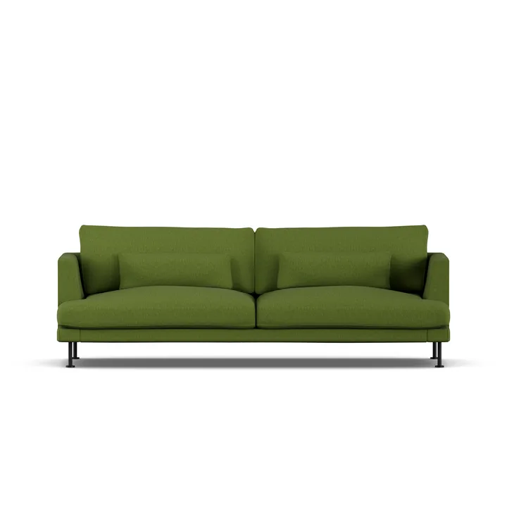 Bredhult sofa - Luiza Green 3975-zwart staal, 3-zits - 1898