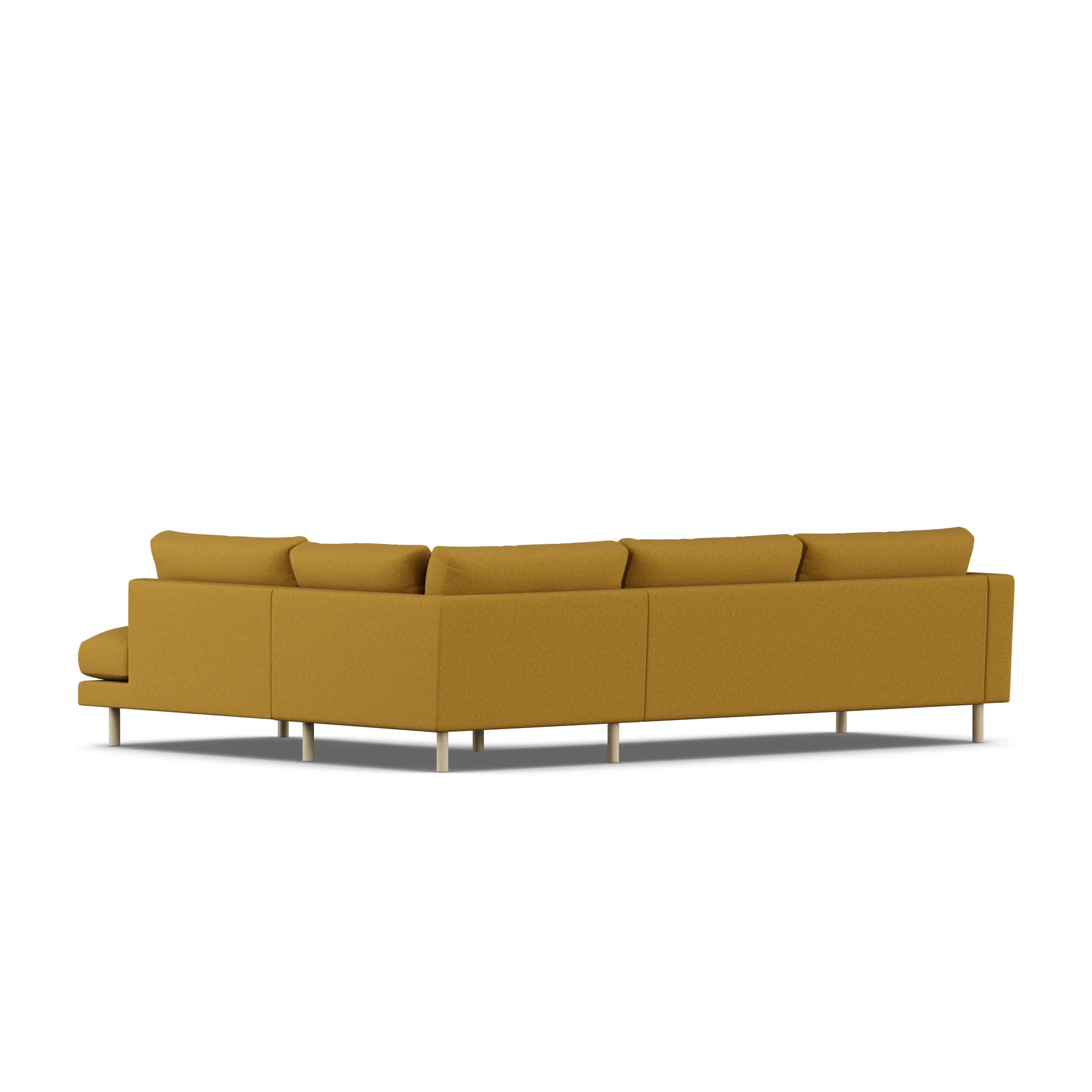 Bredhult sofa, Luiza Mustard 3972-witgeoliede eiken, 3-zits A1 1898