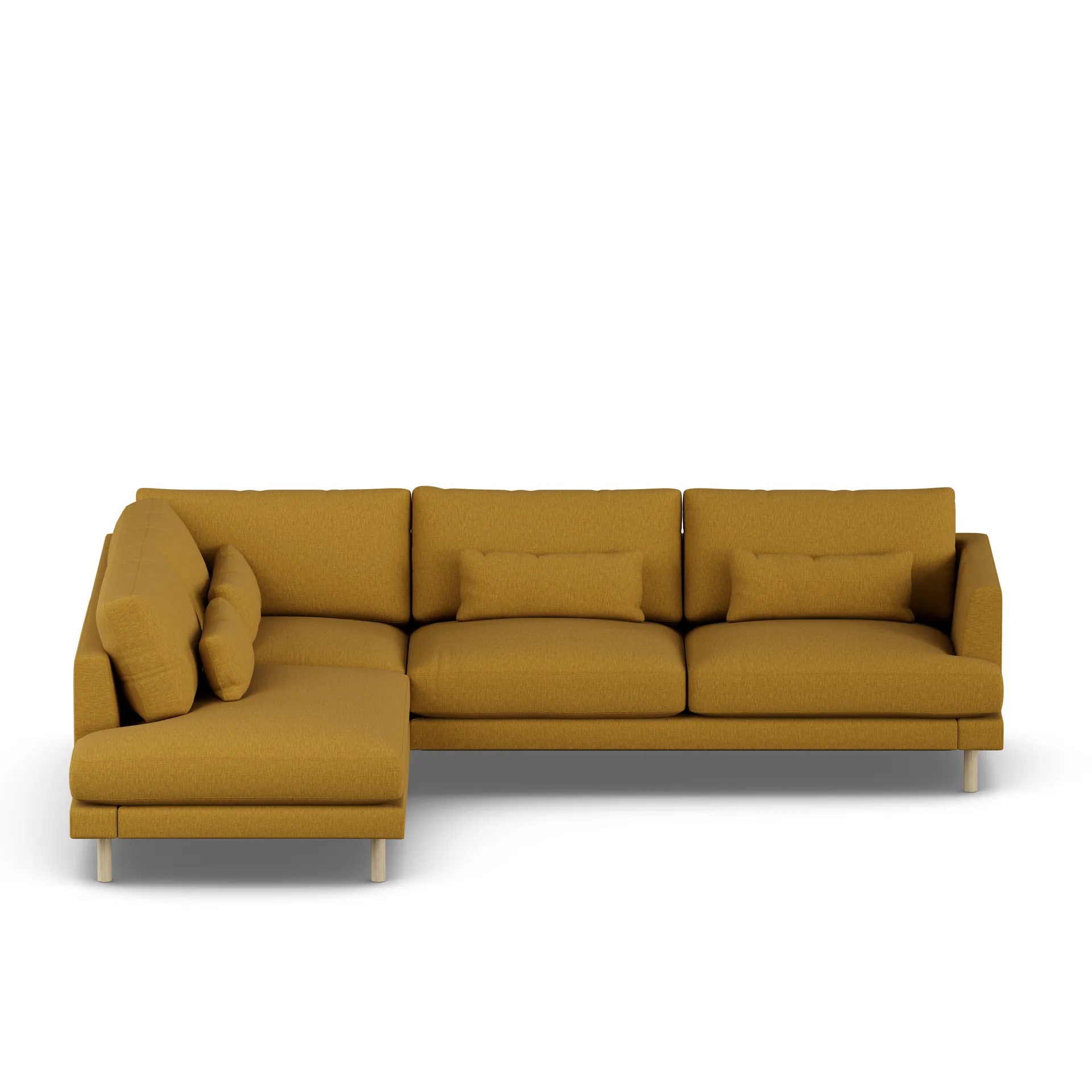 Bredhult sofa, Luiza Mustard 3972-witgeoliede eiken, 3-zits A2 1898