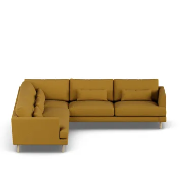 Bredhult sofa - Luiza Mustard 3972-witgeoliede eiken, hoekbank F - 1898