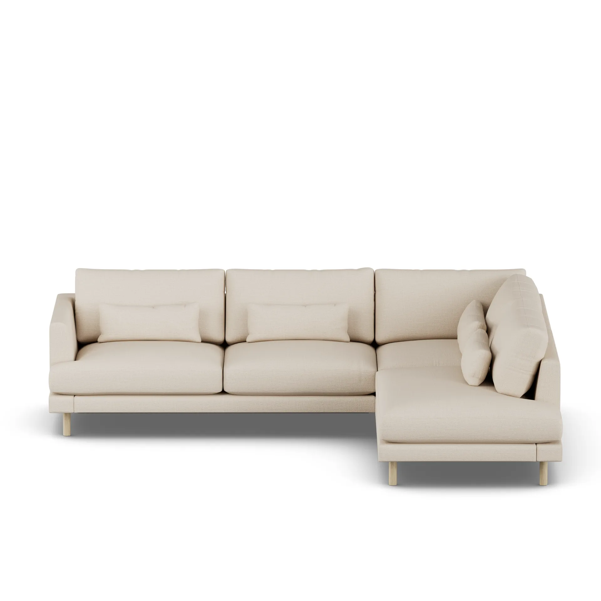 Bredhult sofa, Same Beige 6670-witgeoliede eiken, 3-zits A1 1898