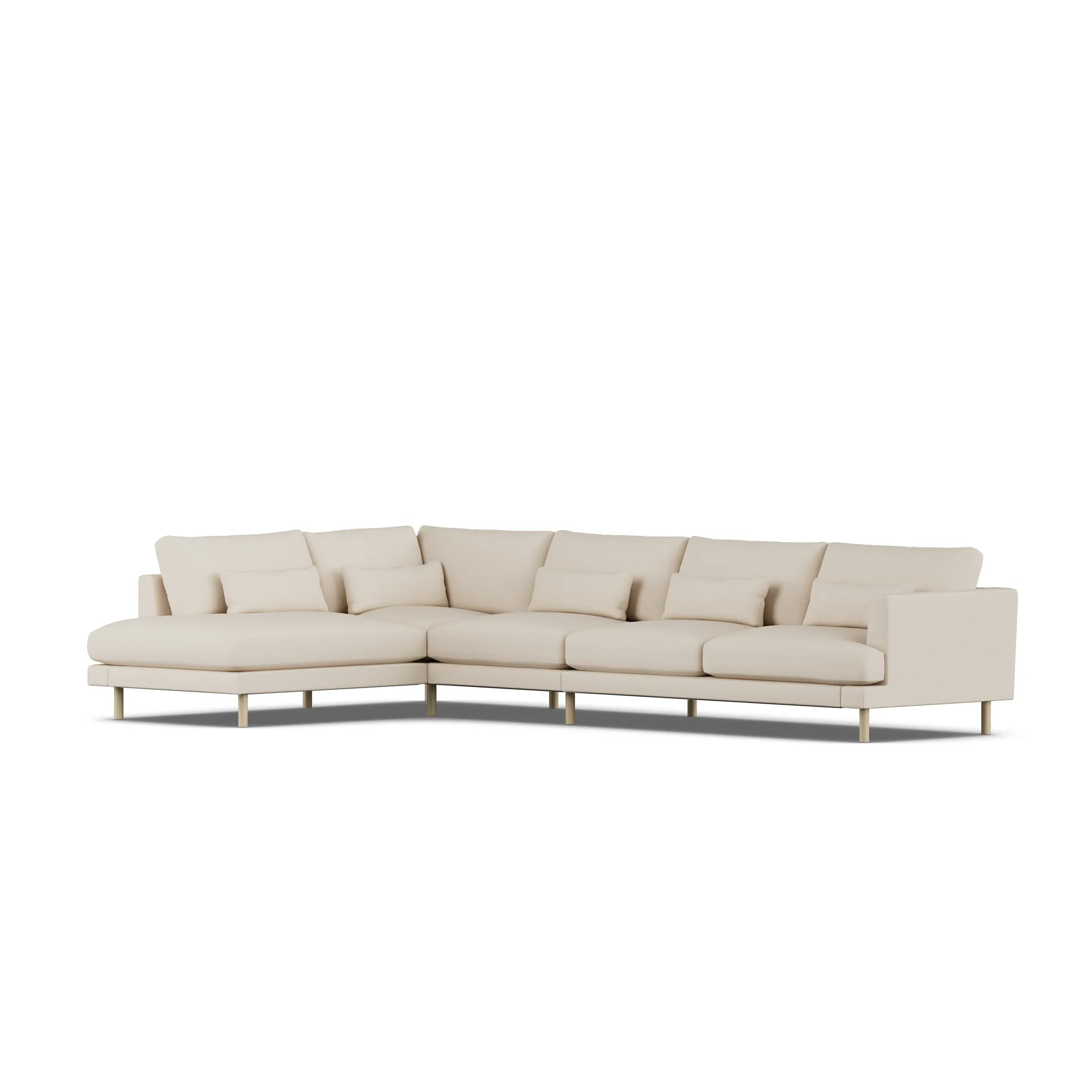 Bredhult sofa, Same Beige 6670-witgeoliede eiken, 4-zits B2 1898