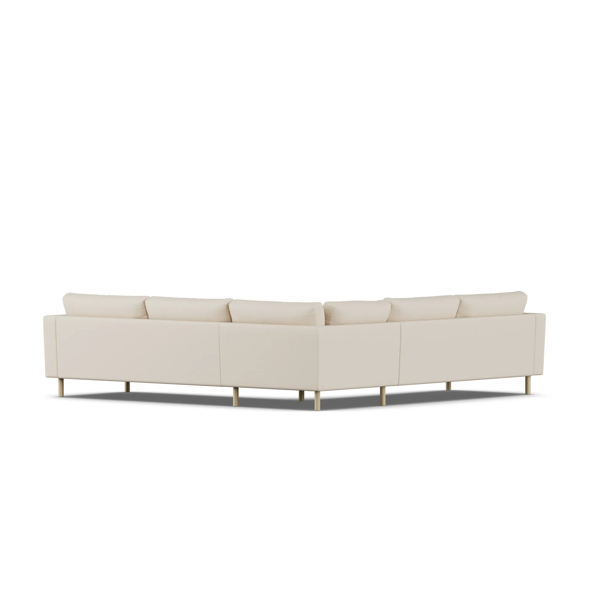 Bredhult sofa, Same Beige 6670-witgeoliede eiken, hoekbank F 1898