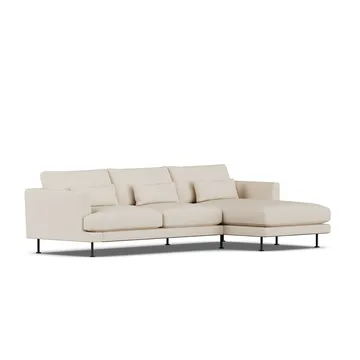 Bredhult sofa - Same Beige 6670-zwart staal, 2,5-zits C1 - 1898