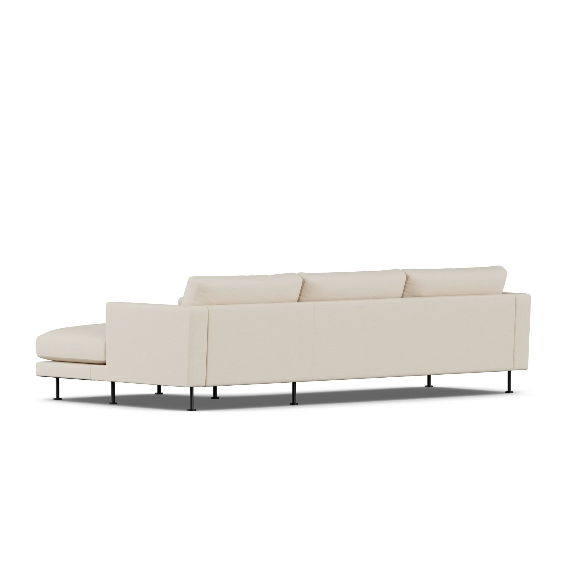 Bredhult sofa, Same Beige 6670-zwart staal, 2,5-zits C1 1898