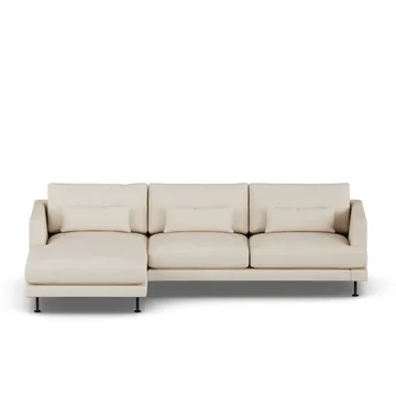 Bredhult sofa - Same Beige 6670-zwart staal, 2,5-zits C2 - 1898
