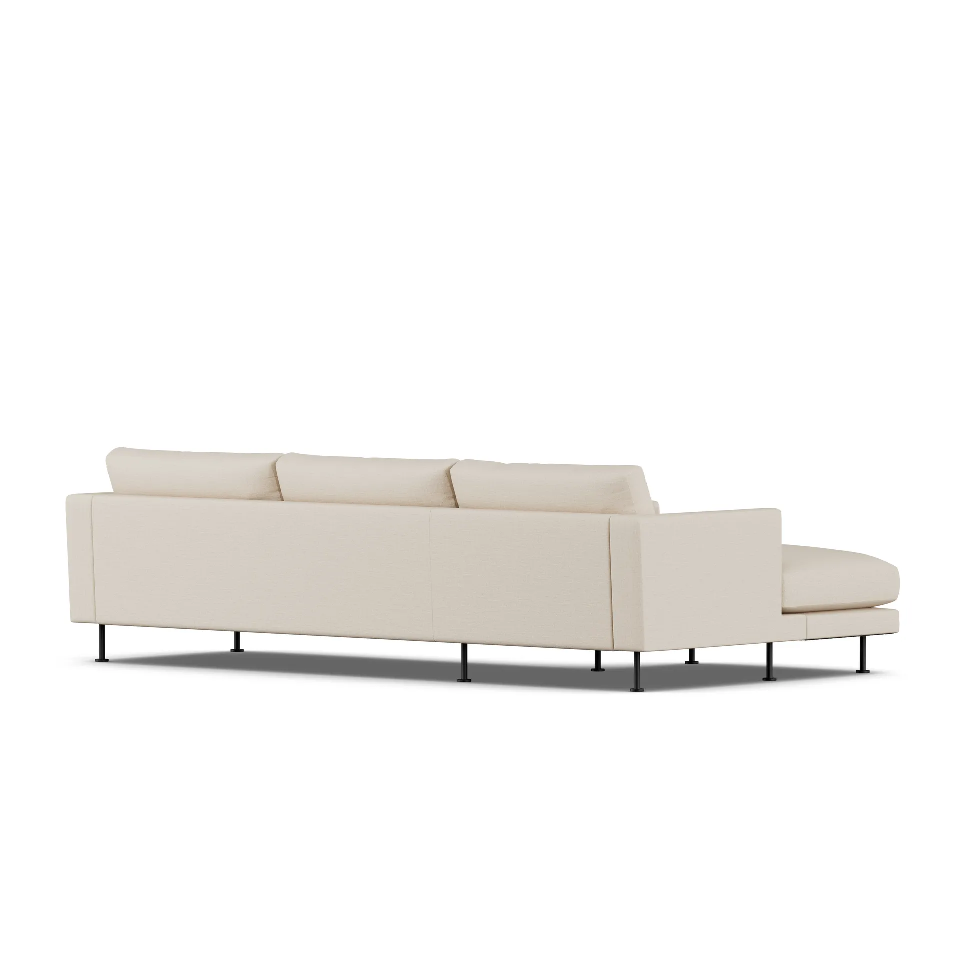 Bredhult sofa, Same Beige 6670-zwart staal, 2,5-zits C2 1898