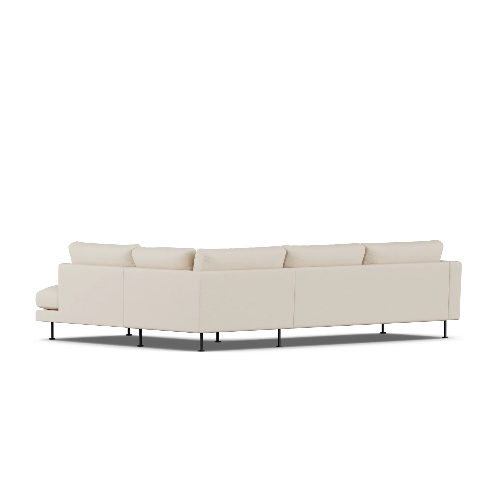 Bredhult sofa, Same Beige 6670-zwart staal, 3-zits A1 1898