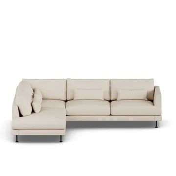 Bredhult sofa - Same Beige 6670-zwart staal, 3-zits A2 - 1898