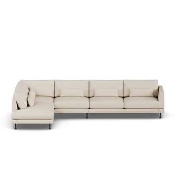 Bredhult sofa - Same Beige 6670-zwart staal, 4-zits B2 - 1898