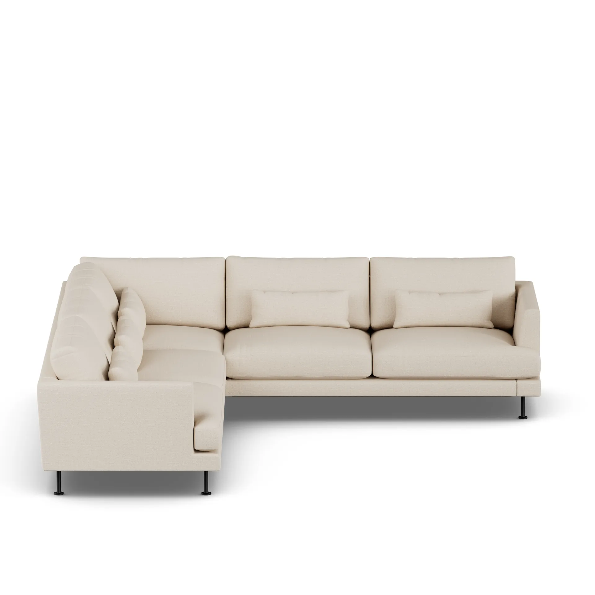 Bredhult sofa, Same Beige 6670-zwart staal, hoekbank F 1898