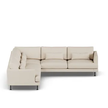 Bredhult sofa - Same Beige 6670-zwart staal, hoekbank F - 1898