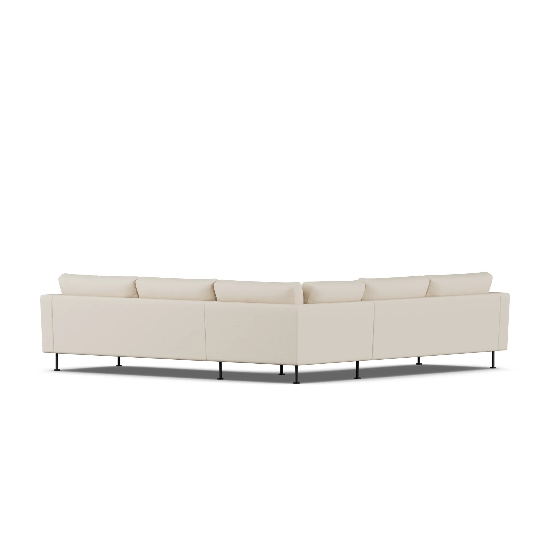 Bredhult sofa, Same Beige 6670-zwart staal, hoekbank F 1898