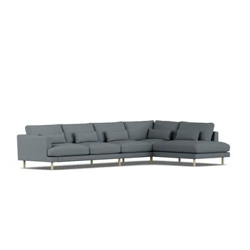 Bredhult sofa - Same Blue 6678-witgeoliede eiken, 4-zits B1 - 1898
