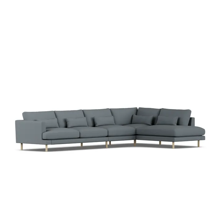 Bredhult sofa - Same Blue 6678-witgeoliede eiken, 4-zits B1 - 1898