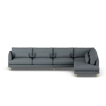 Bredhult sofa - Same Blue 6678-witgeoliede eiken, 4-zits B1 - 1898