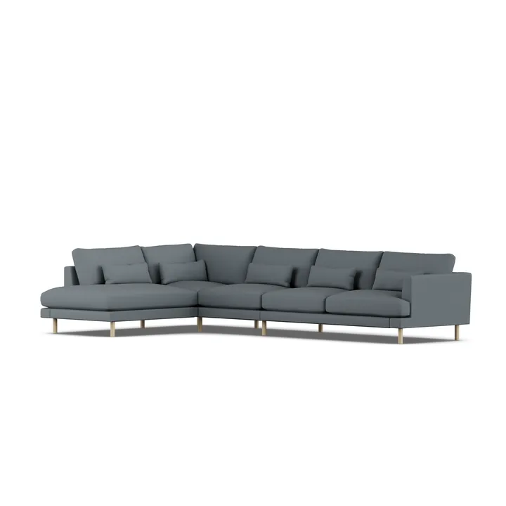 Bredhult sofa - Same Blue 6678-witgeoliede eiken, 4-zits B2 - 1898