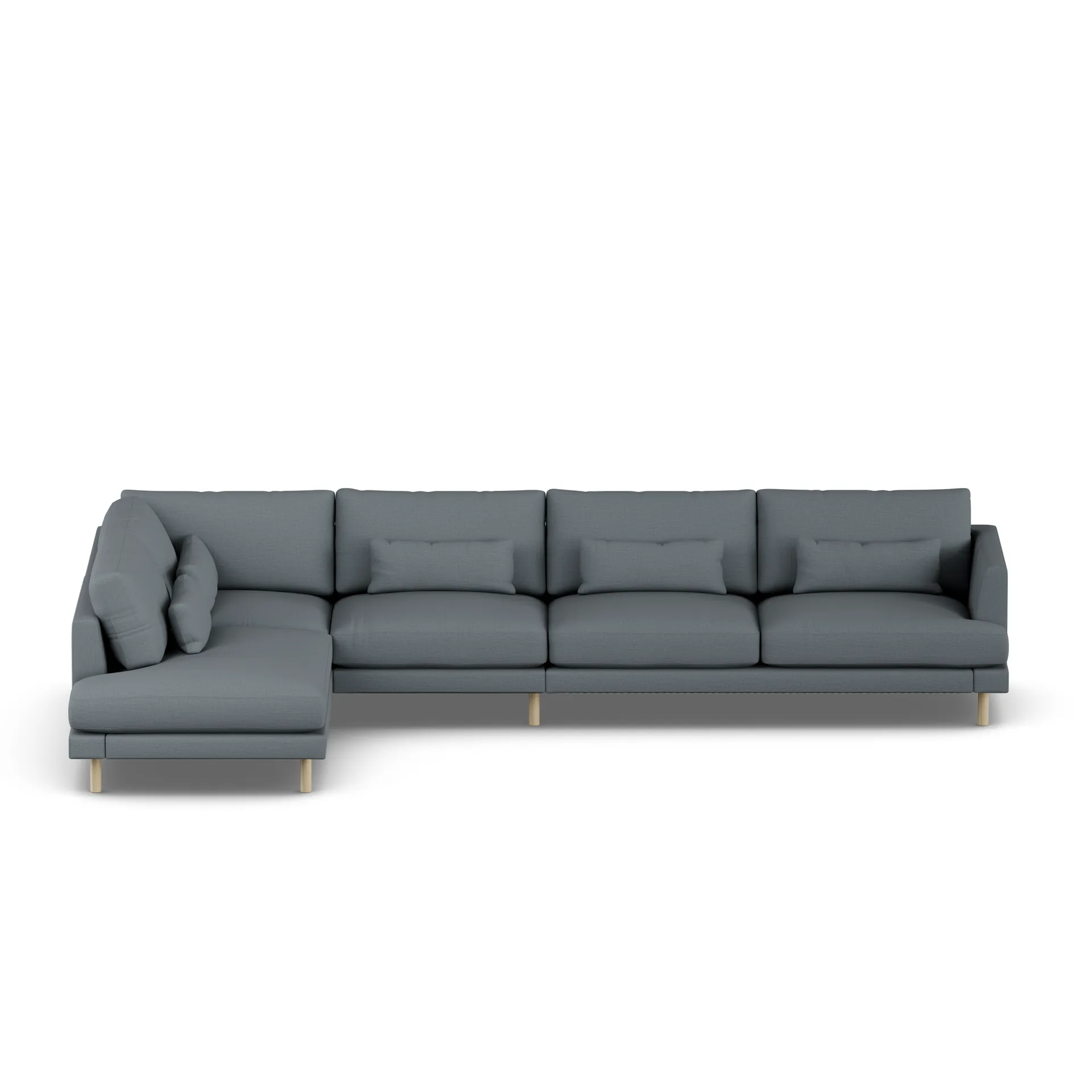 Bredhult sofa, Same Blue 6678-witgeoliede eiken, 4-zits B2 1898