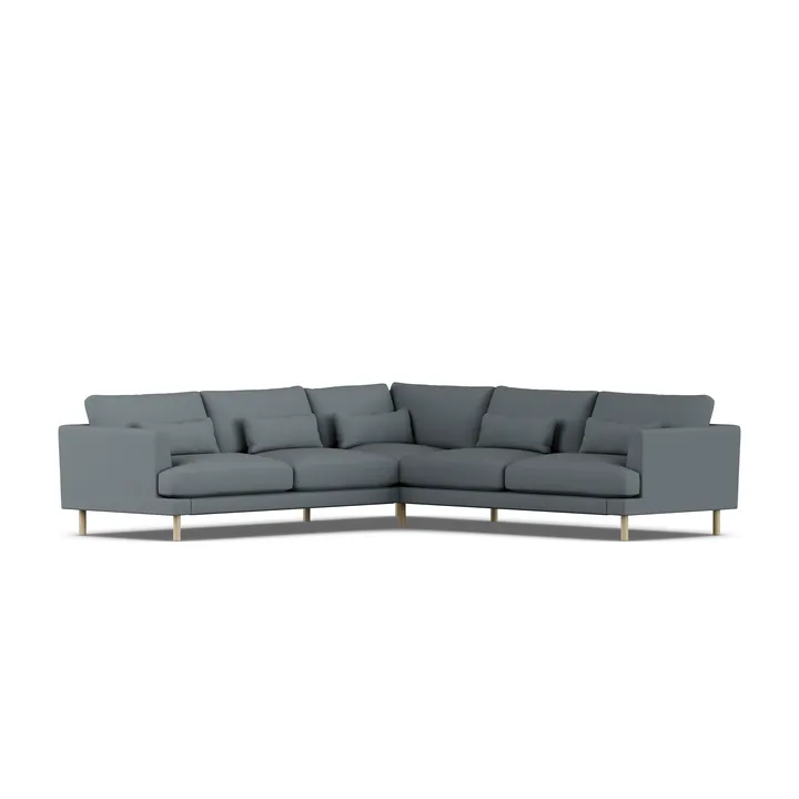 Bredhult sofa - Same Blue 6678-witgeoliede eiken, hoekbank F - 1898
