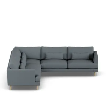 Bredhult sofa - Same Blue 6678-witgeoliede eiken, hoekbank F - 1898