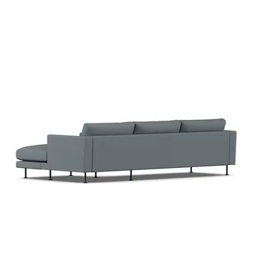 Bredhult sofa - Same Blue 6678-zwart staal, 2,5-zits C1 - 1898