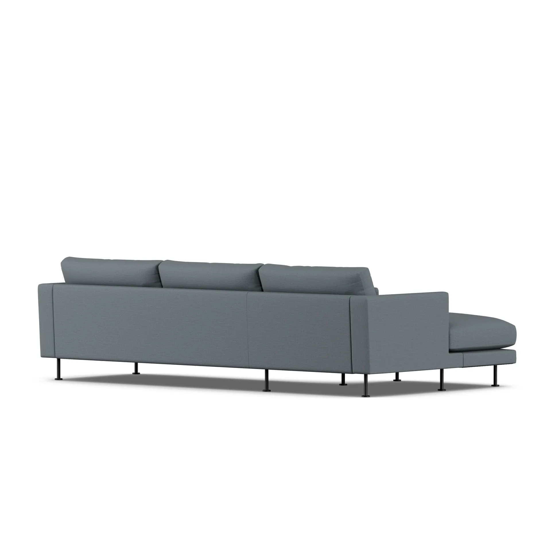 Bredhult sofa, Same Blue 6678-zwart staal, 2,5-zits C2 1898