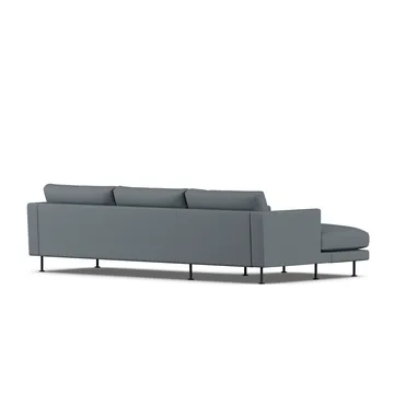 Bredhult sofa - Same Blue 6678-zwart staal, 2,5-zits C2 - 1898