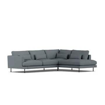 Bredhult sofa - Same Blue 6678-zwart staal, 3-zits A1 - 1898