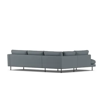 Bredhult sofa - Same Blue 6678-zwart staal, 3-zits A2 - 1898