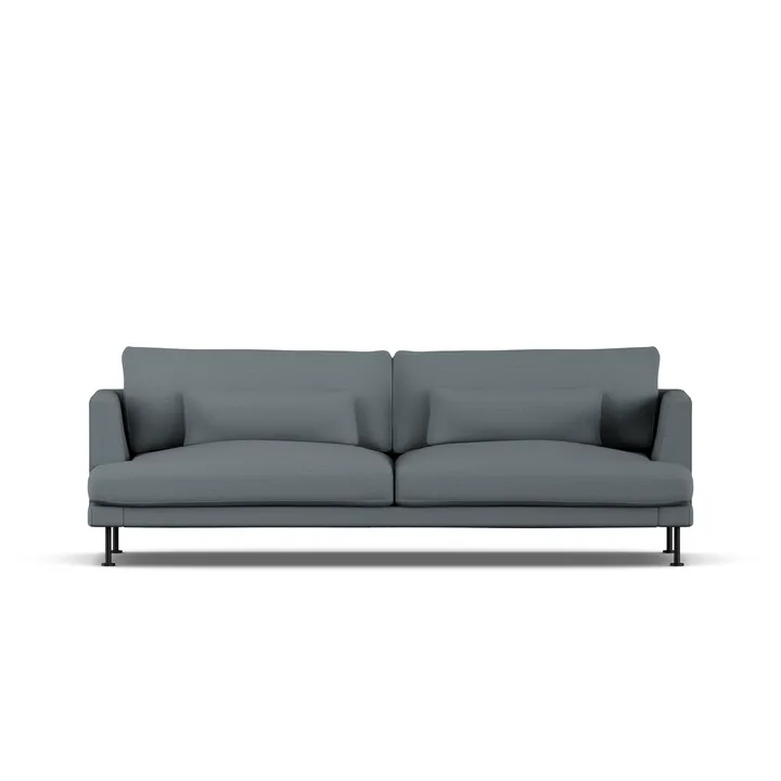 Bredhult sofa - Same Blue 6678-zwart staal, 3-zits - 1898