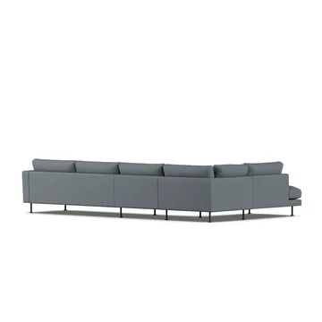 Bredhult sofa - Same Blue 6678-zwart staal, 4-zits B2 - 1898