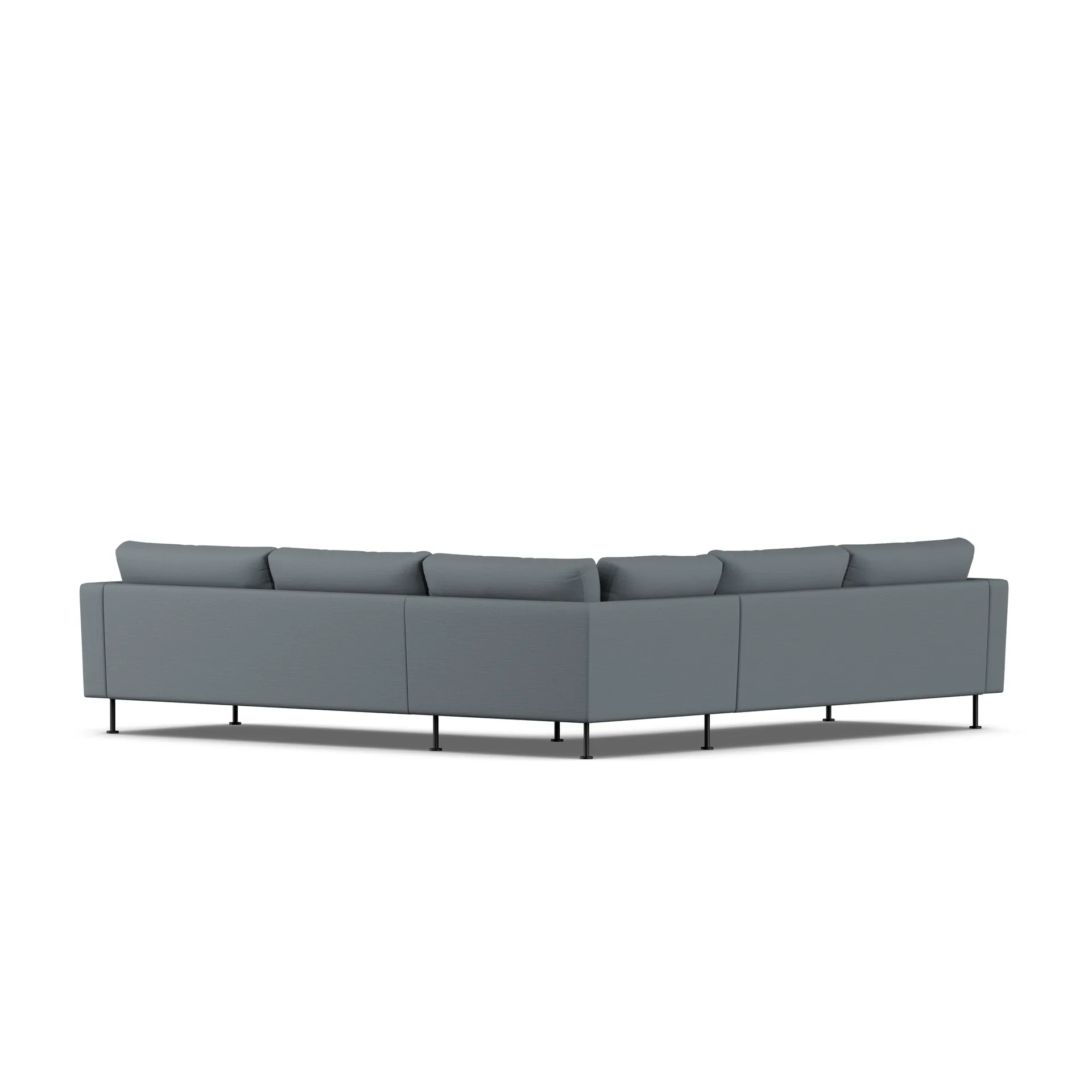 Bredhult sofa, Same Blue 6678-zwart staal, hoekbank F 1898