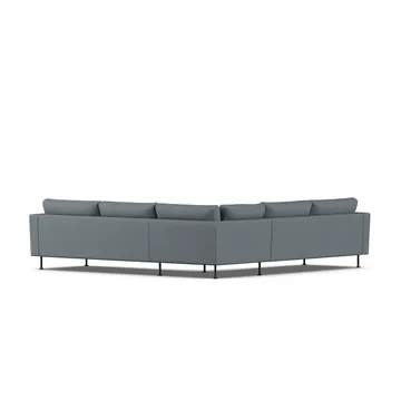 Bredhult sofa - Same Blue 6678-zwart staal, hoekbank F - 1898