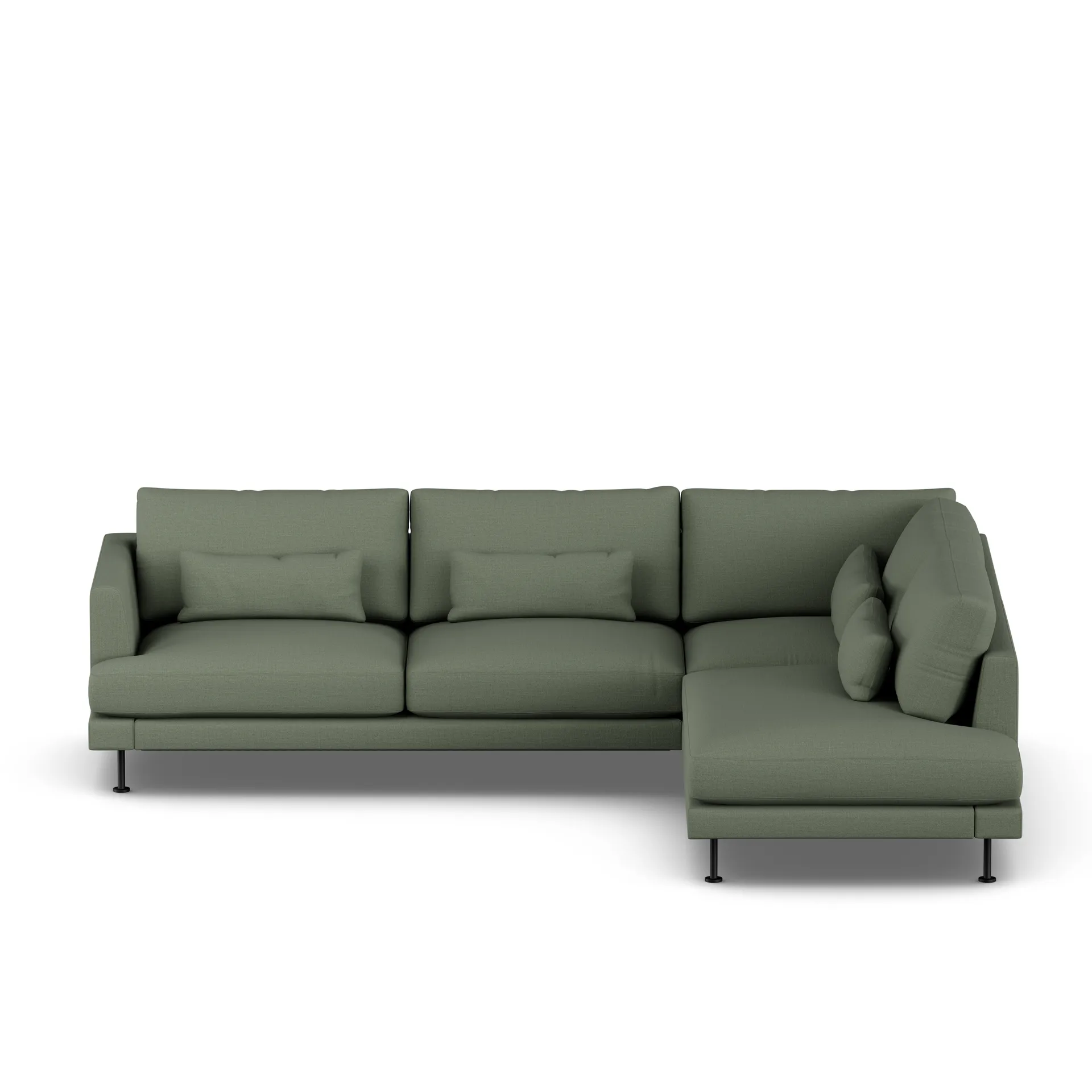 Bredhult sofa, Same Forest 6677-zwart staal, 3-zits A1 1898