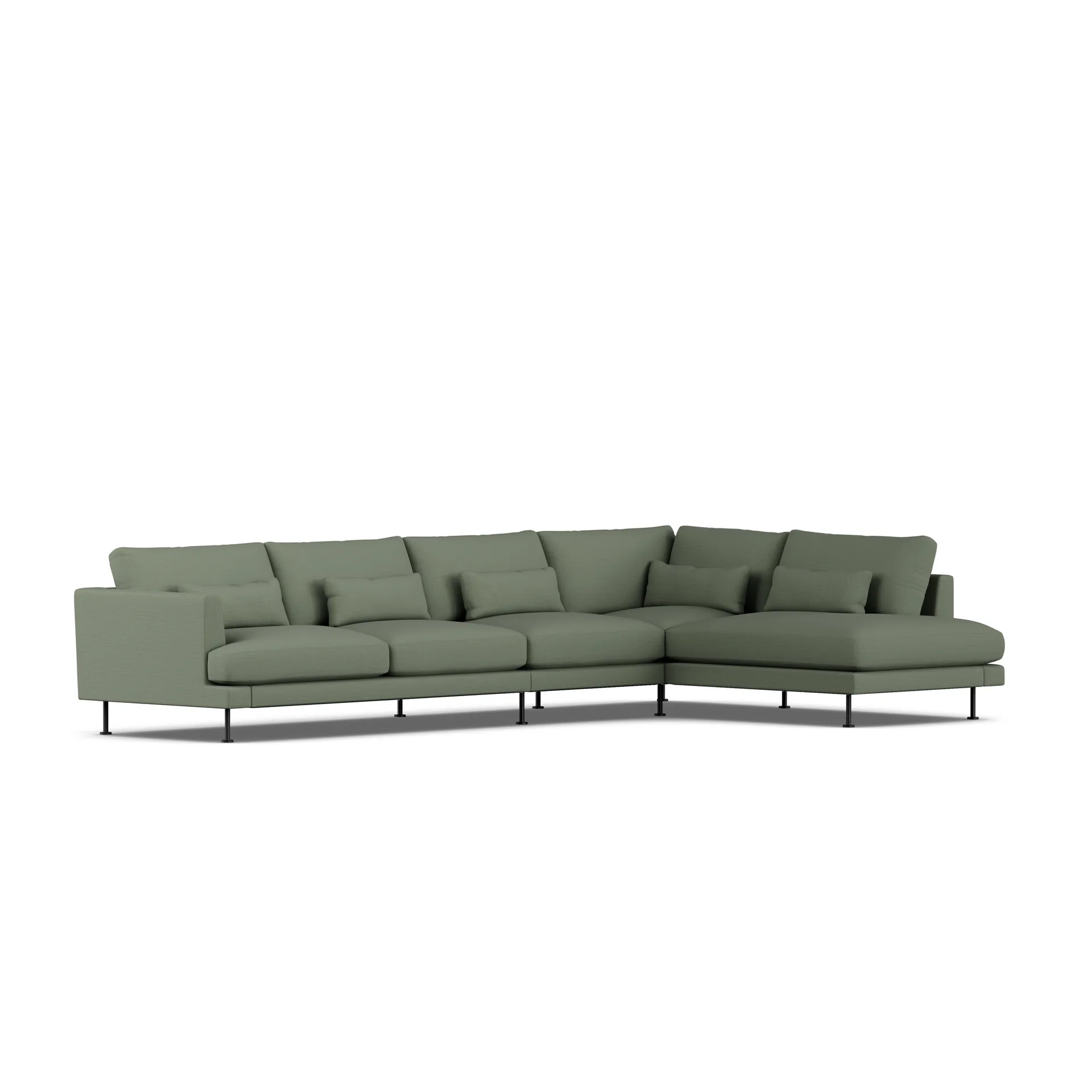 Bredhult sofa, Same Forest 6677-zwart staal, 4-zits B1 1898