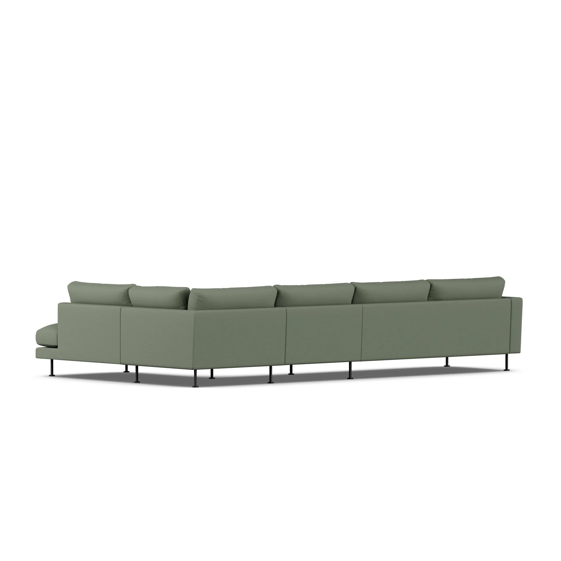 Bredhult sofa, Same Forest 6677-zwart staal, 4-zits B1 1898