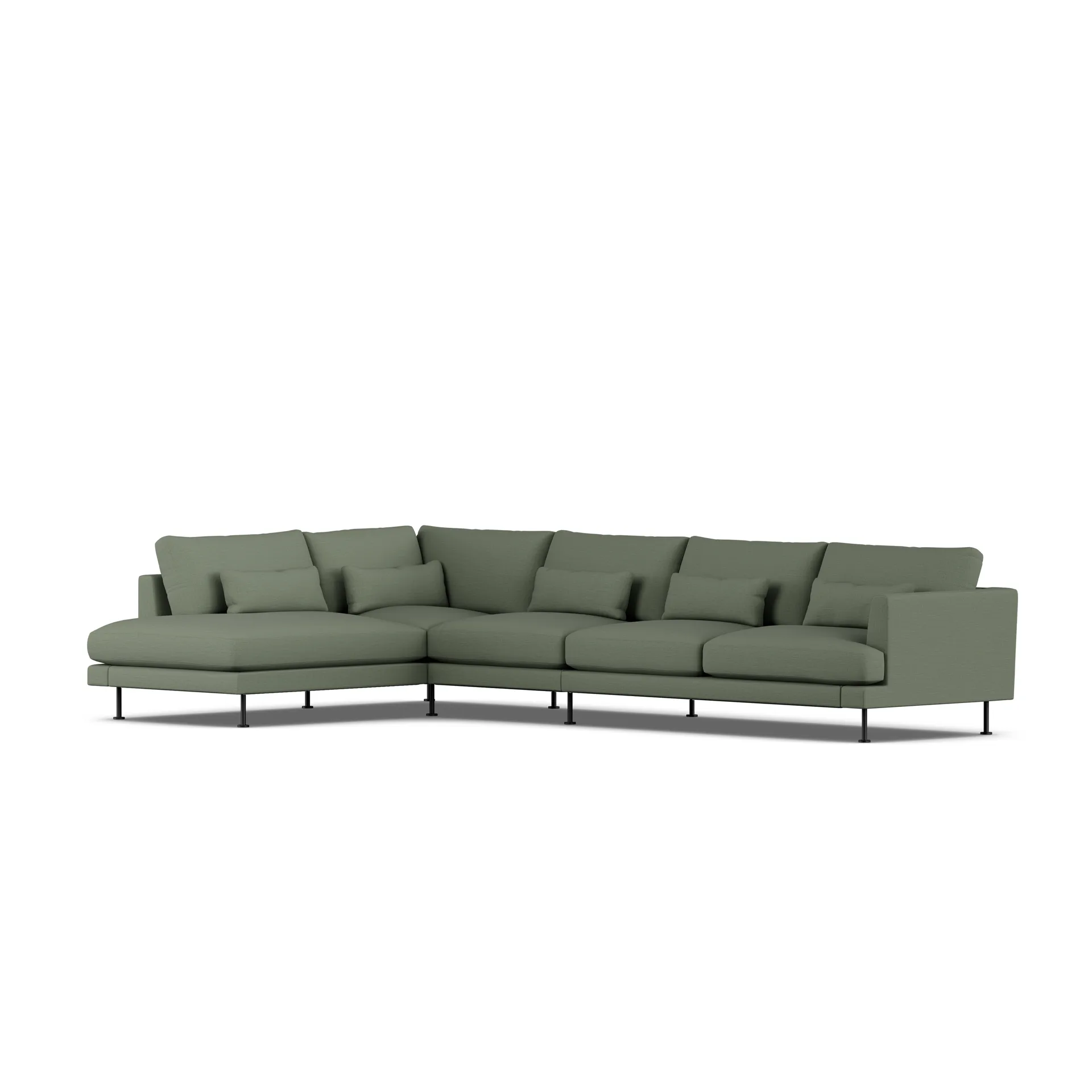 Bredhult sofa, Same Forest 6677-zwart staal, 4-zits B2 1898