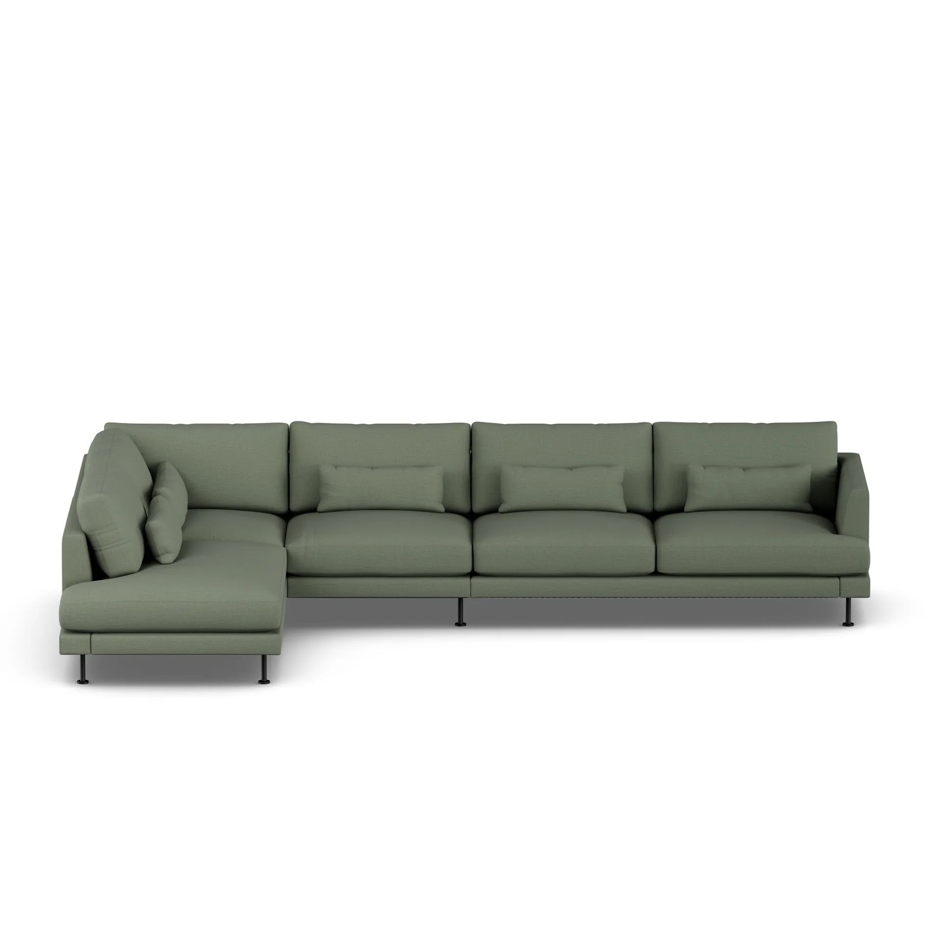 Bredhult sofa, Same Forest 6677-zwart staal, 4-zits B2 1898