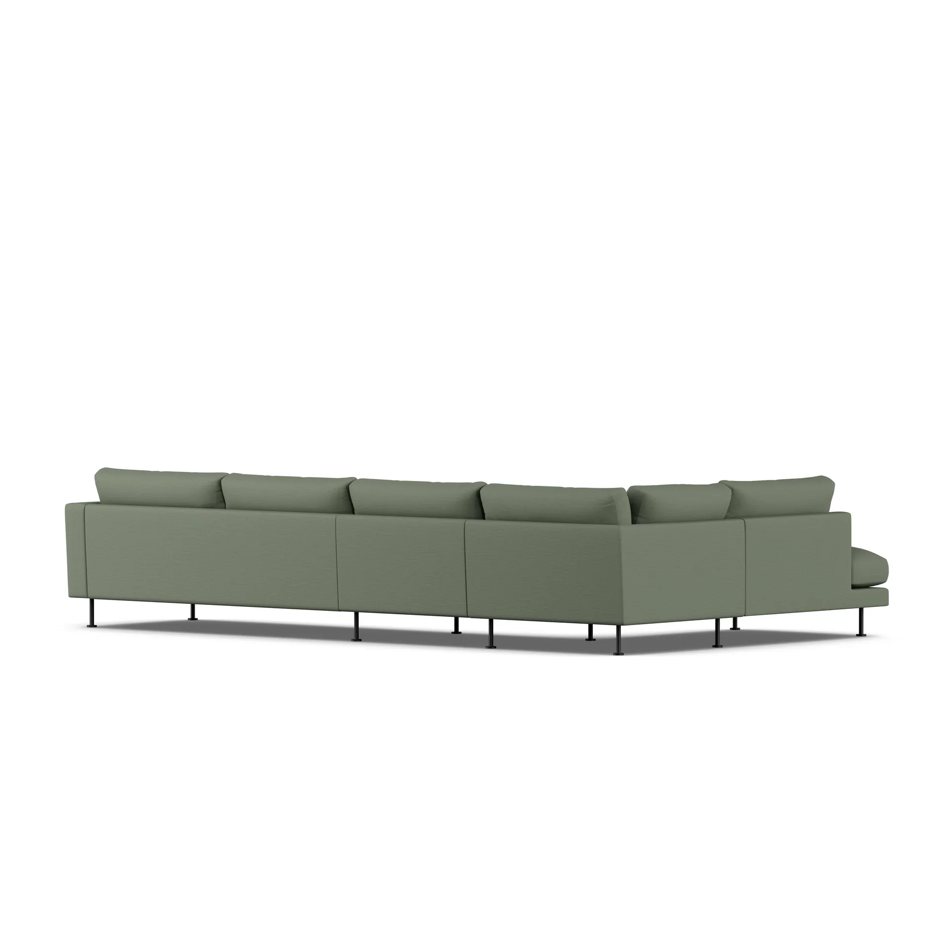 Bredhult sofa, Same Forest 6677-zwart staal, 4-zits B2 1898