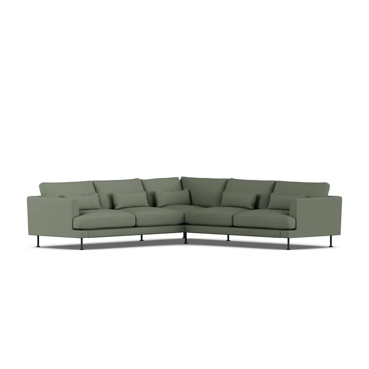 Bredhult sofa - Same Forest 6677-zwart staal, hoekbank F - 1898