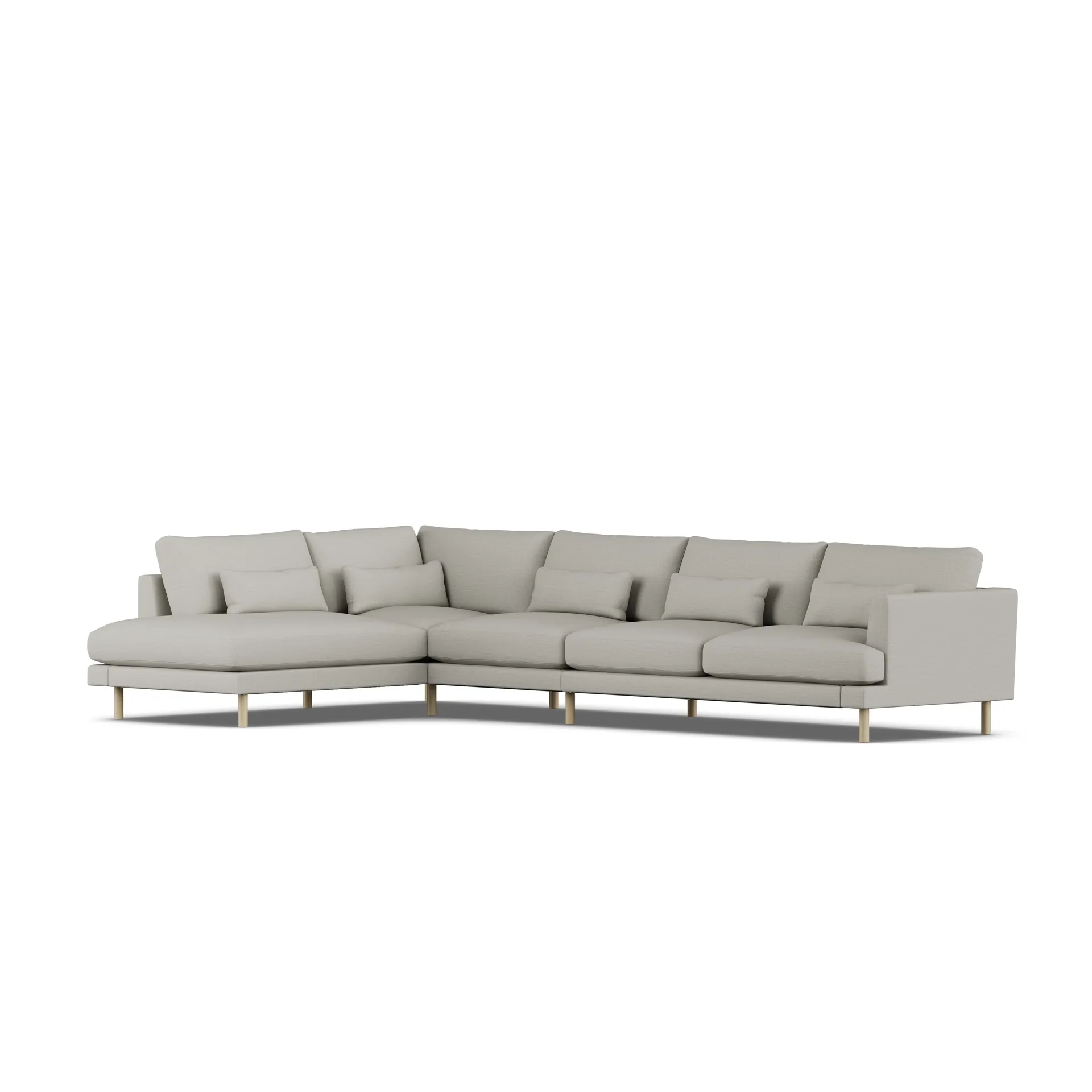 Bredhult sofa, Same Grey 6673-witgeoliede eiken, 4-zits B2 1898