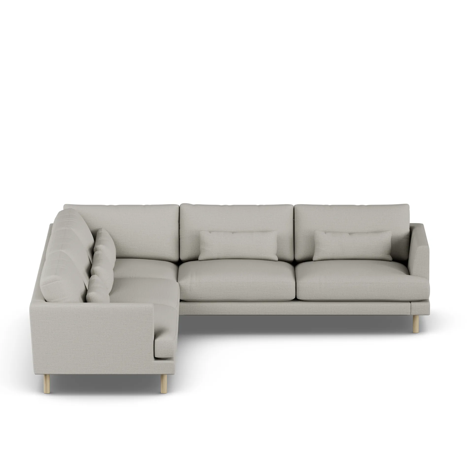 Bredhult sofa, Same Grey 6673-witgeoliede eiken, hoekbank F 1898