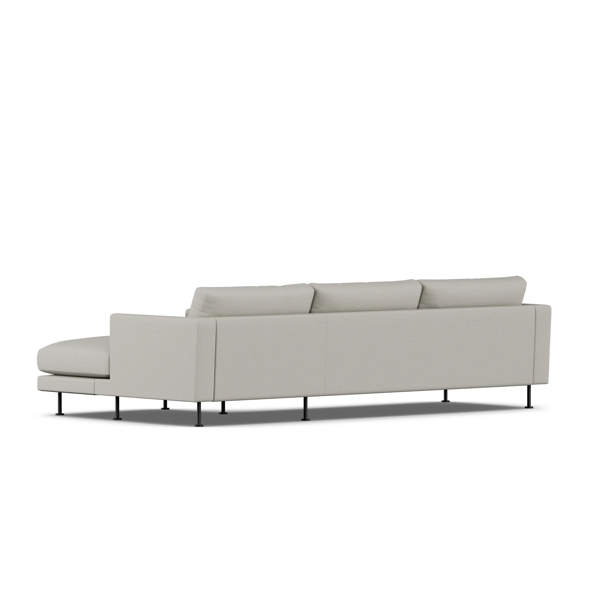 Bredhult sofa, Same Grey 6673-zwart staal, 2,5-zits C1 1898