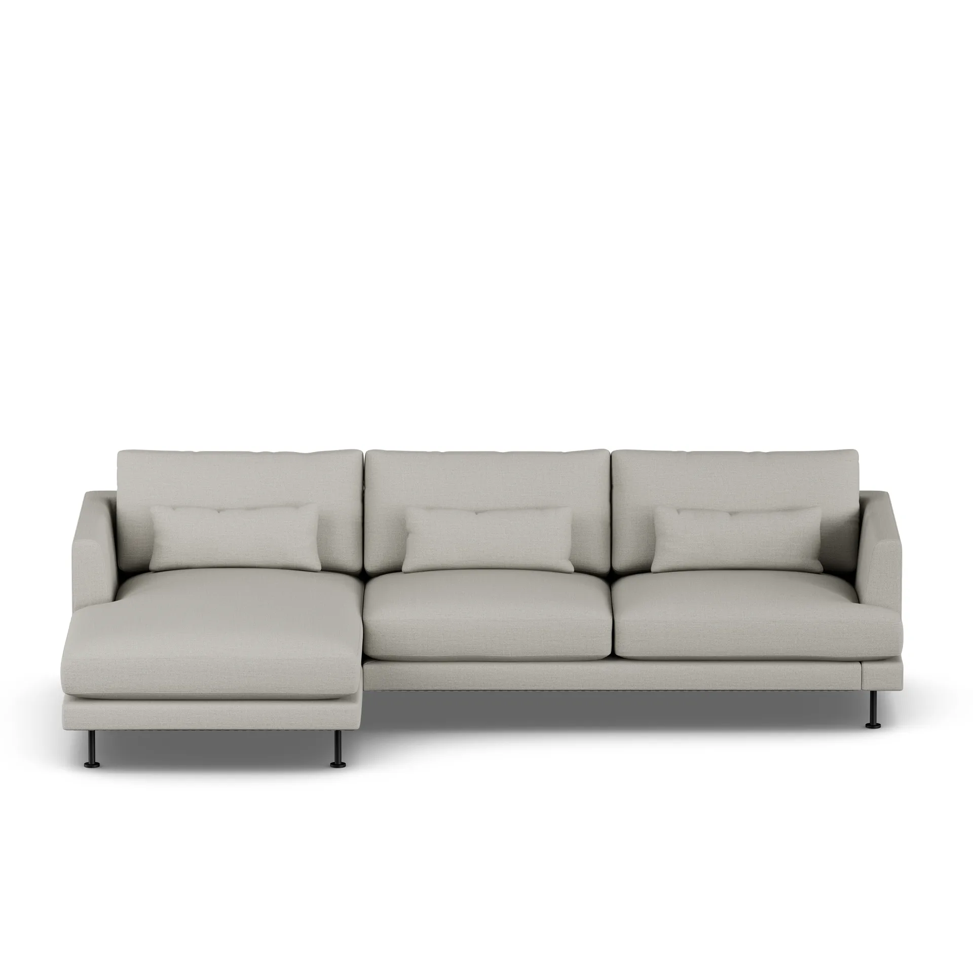 Bredhult sofa, Same Grey 6673-zwart staal, 2,5-zits C2 1898