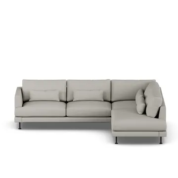 Bredhult sofa - Same Grey 6673-zwart staal, 3-zits A1 - 1898